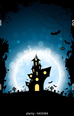 Grungy festa di Halloween sfondo Illustrazione Vettoriale