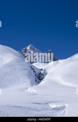 Austria Vorarlberg, mountain Arl, Lech Zürs, cima, Schneehänge, inverno, Foto Stock