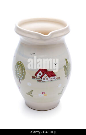 Caraffa in ceramica, cut-out, Foto Stock