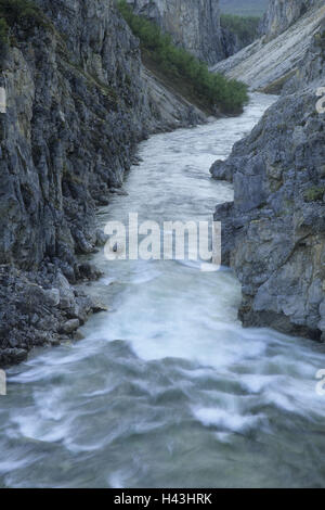 Norvegia, gulch, fiume, flusso, scogliere, Foto Stock