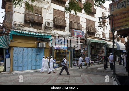 Arabia Saudita, provincia Makka, Jeddah, centro storico, turistico, Foto Stock