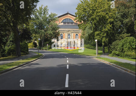 In Germania, il Land della Baviera di Bayreuth festival casa delle prestazioni, Siegfried Wagner's Avenue, la strada, Foto Stock