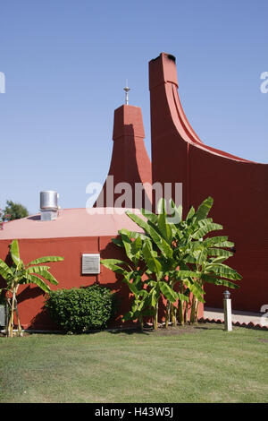 Turchia, Belek, hotel Magic Life, sirena Imperial, ristorante, destinazione destinazione di vacanza, vacanze, turismo, riposo e ricreazione, tempo libero, soleggiato, edilizia, architettura, rosso, banani, deserte, Foto Stock