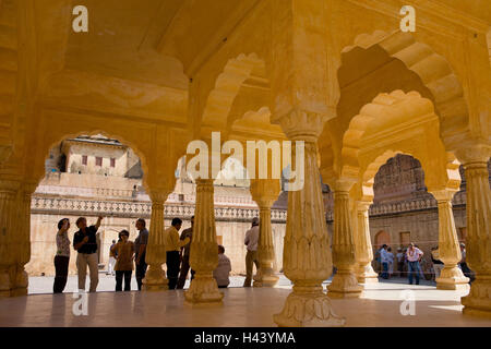 India Rajasthan, Jaipur, fort ambergris, visitatore che nessun modello di rilascio, Foto Stock