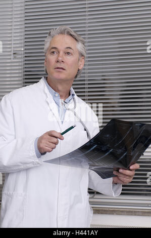 Medico, X-ray picture, concentrazione, Foto Stock