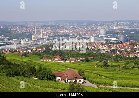 Germania, Baden-Württemberg, Stoccarda, home Untertürk, vista città, Foto Stock