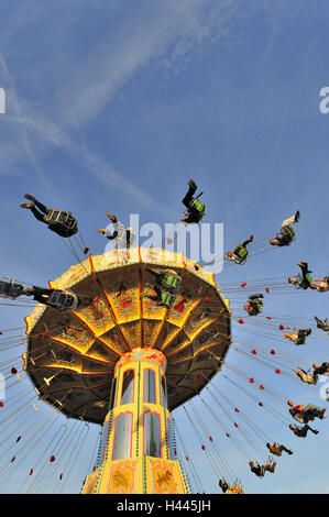 Catena giostra, festa pubblica, Foto Stock