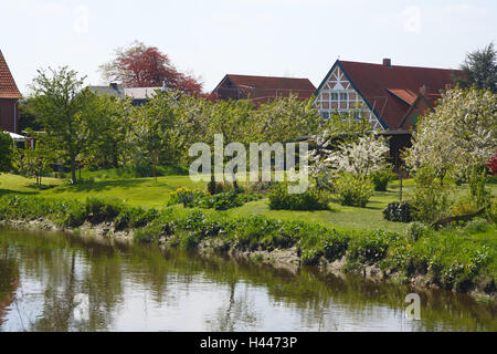 Il vecchio paese, agriturismi in Guderhandviertel, Foto Stock