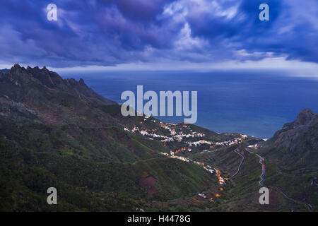 Spagna Isole Canarie, Tenerife, Anaga, Taganana, locale panoramica, Foto Stock