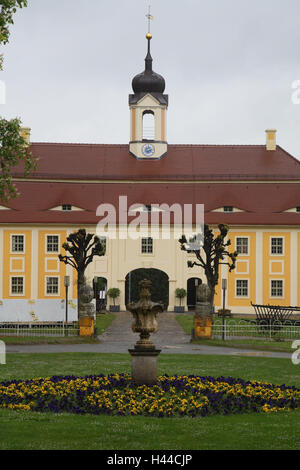 Germania, Svizzera Sassone, Rammenau, castello, casa di obiettivo, parco, estate, Foto Stock