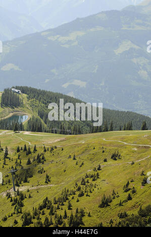 Austria, Schmittenhöhe, Zell nel lago, lago di montagna, sentieri, Foto Stock