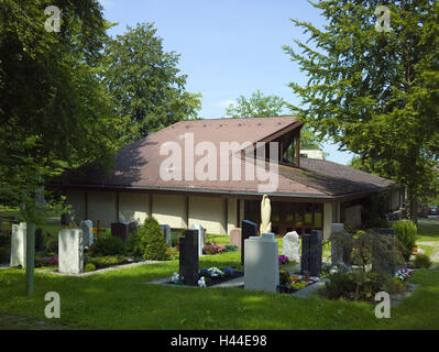 Germania, Baden-Württemberg, Wolfschlugen, foresta cimitero, Foto Stock