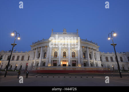 Vienna, Austria, Burgtheater, illuminazione, crepuscolo, Foto Stock