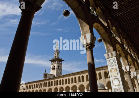 In Siria, a Damasco, Omayyadenmoschee, cortile interno, Foto Stock