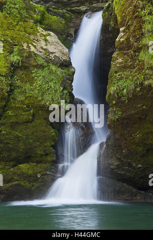 La Svizzera, San Gallo, fiume gio (paese), Giessenfall (cascata), cascata, dettaglio Foto Stock