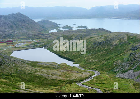 Paesaggio di Mageroya Isola, Finnmark, Norvegia Foto Stock