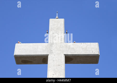 L'Europa, Sud, Europa, Grecia, isola di Rodi, Filerimos, Philerimos, passabile croce in cemento, dettaglio Foto Stock