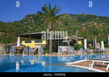 L'Italia, Isola di Sardegna, Villasimius, piscina, Cruccuris Resort, Foto Stock