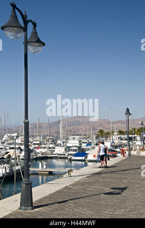 Isole Canarie Lanzarote, Puerto Calero, yacht harbour, Foto Stock