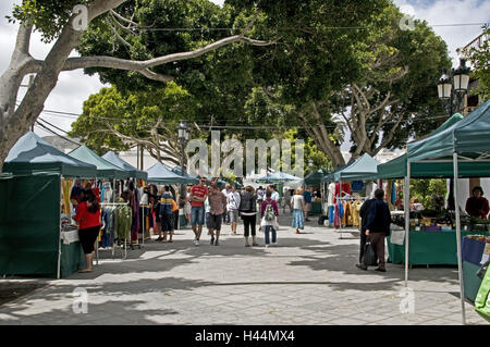 Canarie, Isole, Lanzarote, Haria, artigiano il mercato, Foto Stock