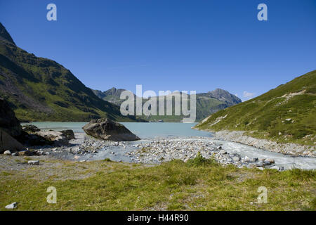 Austria Vorarlberg, Silvretta, Silvrettastausee, Foto Stock