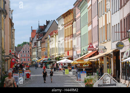 Germania, Sassonia-Anhalt, città di Lutero Wittenberg, Collegienstrasse, zona pedonale, Foto Stock