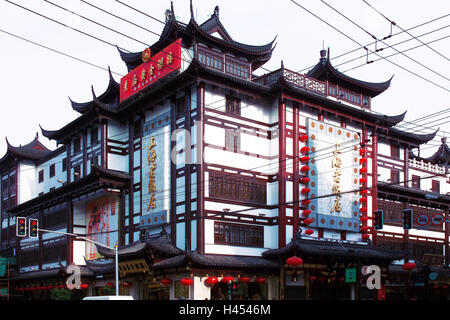 Cina, Shanghai, il Giardino di Yuyuan, edificio, Foto Stock