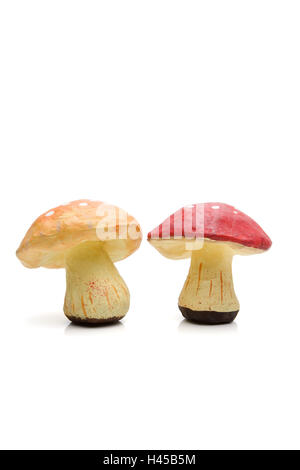 Fly agarics, due artificiale, Foto Stock