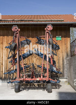Agricoltura, dispositivo tedder, Foto Stock