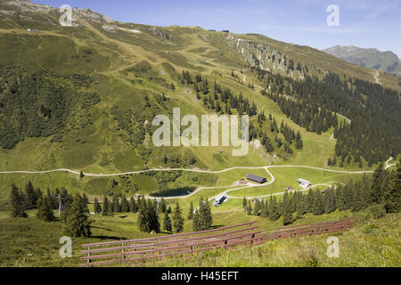 Austria, Montafon, Silvretta Nova, paesaggio di montagna, sentieri, Foto Stock