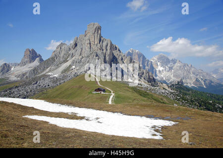 L'Italia, Alto Adige, Dolomiti, Passo Giau, Ra Gusela, Tofana, montagna, Foto Stock