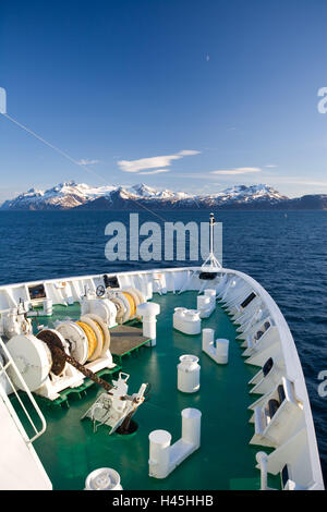 Norvegia, Finnmark, Söröysund, Hurtigruten (navi), 'MS Kong Harald', Foto Stock