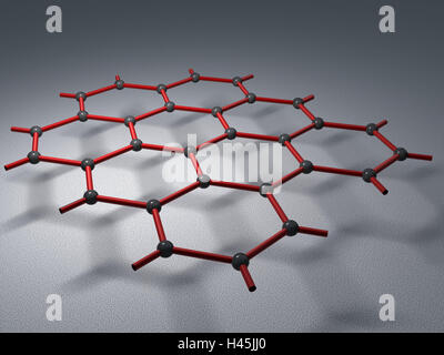 Griglia nucleare il Graphens, di una posizione di atomi di carbonio, industria di semiconduttori, Industria, economia, parte prefabbricata, grafici grafene, modificazione, carbonio, a nido d'ape, campione, griglia nucleare, grafite, fisica, Premio Nobel, grafico, di carbonio, un atomo di carbonio, Foto Stock