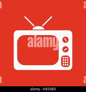 L'icona tv. Simbolo della televisione. Appartamento Illustrazione Vettoriale
