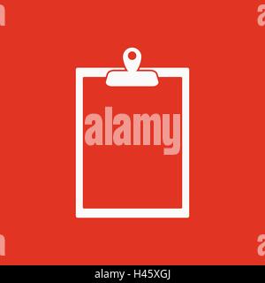 L'icona degli appunti. La documentazione symbol. Appartamento Illustrazione Vettoriale