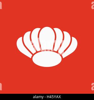 L'icona della shell. Simbolo dell'oceano. Appartamento Illustrazione Vettoriale