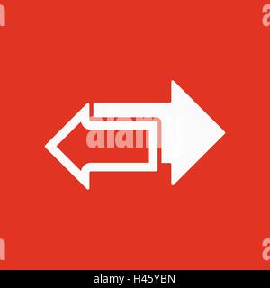 Le frecce sinistra e destra e la relativa icona. Frecce simbolo Illustrazione Vettoriale