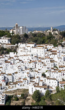 Spagna, provincia di Malaga, Andalusia, Casares, vista locale, Foto Stock