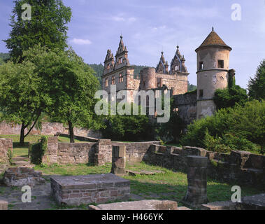 Germany, Baden-Wurttemberg, Calw, cloister Hirsau, ruin, Black Forest, north Black Forest, Benedictine's cloister, church, abbey, structure, architecture, Christianity, faith, religion, remains, hunting seat, Foto Stock