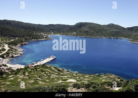 In Spagna, le isole Baleari, Illa de Cabrera, bay, porto, Foto Stock