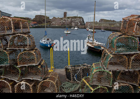 La Scozia, East Lothian, città Dunbar, porto, Foto Stock