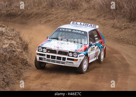 LA PALMA, Spagna - 10 settembre: Lancia Delta Hf Integrale durante il rally show Villa de Mazo il 10 settembre 2016 a La Palma. Foto Stock
