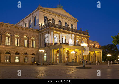 Germania, Bassa Sassonia, Hannover, Landestheater, sera, Foto Stock