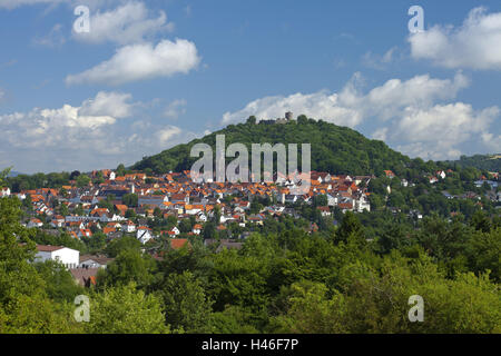 Assia, Assia settentrionale, Health resort-Hessian paese montuoso, mountain Hom / Efze, locale panoramica, Foto Stock