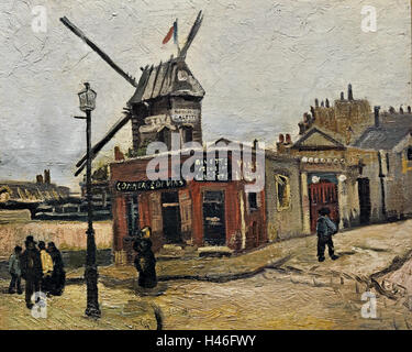 Moulin de la Galette Montmartre Parigi Francia 1886 Vincent van Gogh 1853-1890 Paesi Bassi Paesi Bassi Foto Stock