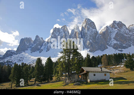 L'Italia, Alto Adige, Dolomiti, Geislerspitzen, Odle, Foto Stock