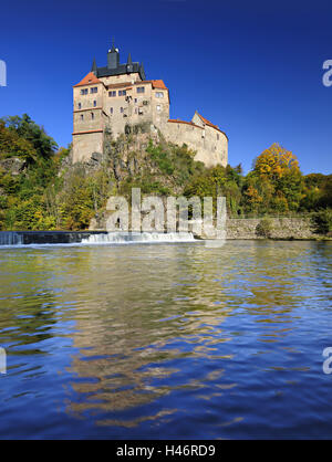 In Germania, in Sassonia, castello Kriebstein sopra il Zschopau, Foto Stock