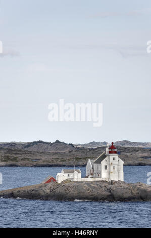 Norvegia Kristiansand, mare, faro, isole, spedizione, Mare del Nord, skerries, edificio, orientamento all'aperto, nessun popolo, beacon, acque, Skagerrak, Foto Stock