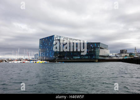 Harpa concert hall e il centro conferenze reykjavik Islanda Foto Stock