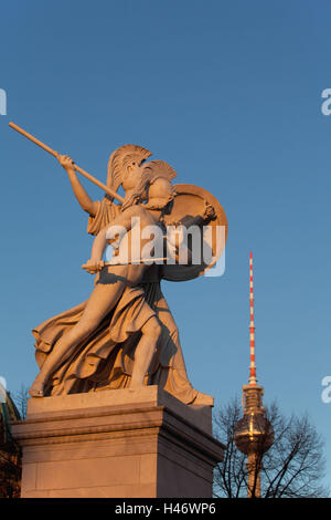 Berlino, sotto i tigli, ponte del castello, figure, Foto Stock